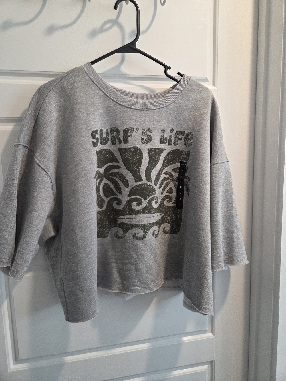 Lovesick TORRID  Grey Crewneck Sweatshirt CROPPED